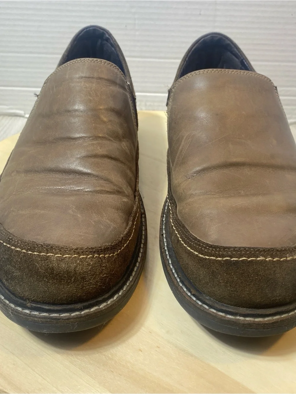 Naot Men’s Brown Leather Suede Slip On Shoes Eu Size 45 (us Men’s 12) Comfort